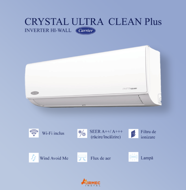 Aparat Aer Condiționat Carrier Crystal Ultra CleanPlus 12000 BTU
